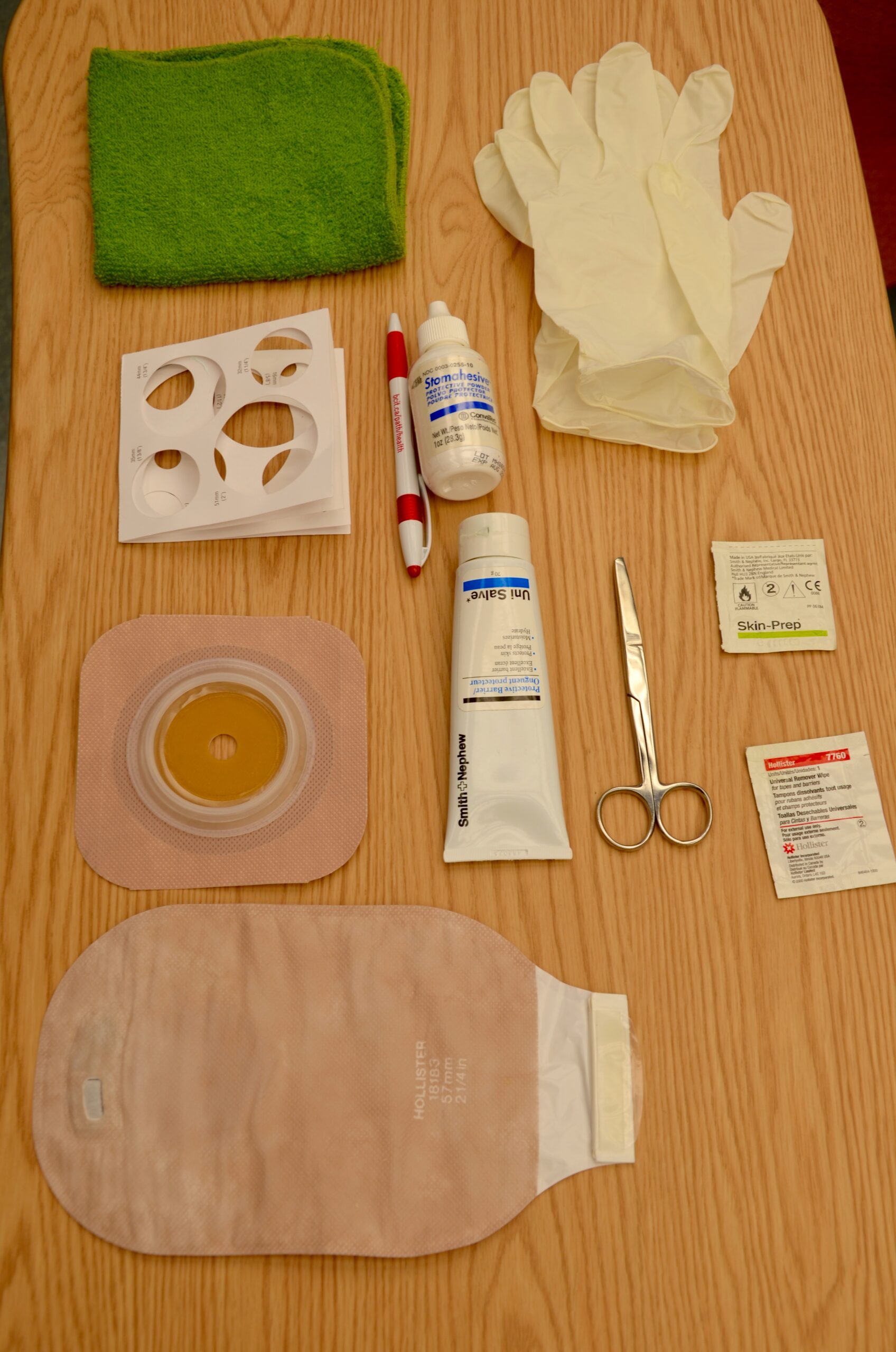 When can a HHA change a colostomy bag?